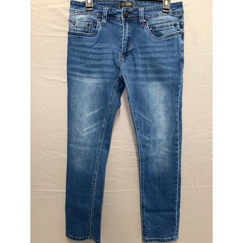 Steve's‎ Jeans Mens 30x30 Blue Denim Cotton Stretch Medium Wash Straight Outdoor